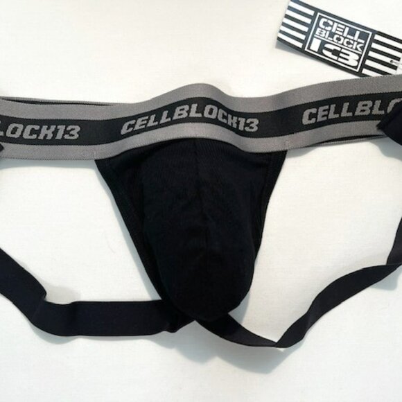 CellBlock 13  Rascal Rayon Blend Athletic Supporter - Black/Gray - Jockstrap - Picture 7 of 14